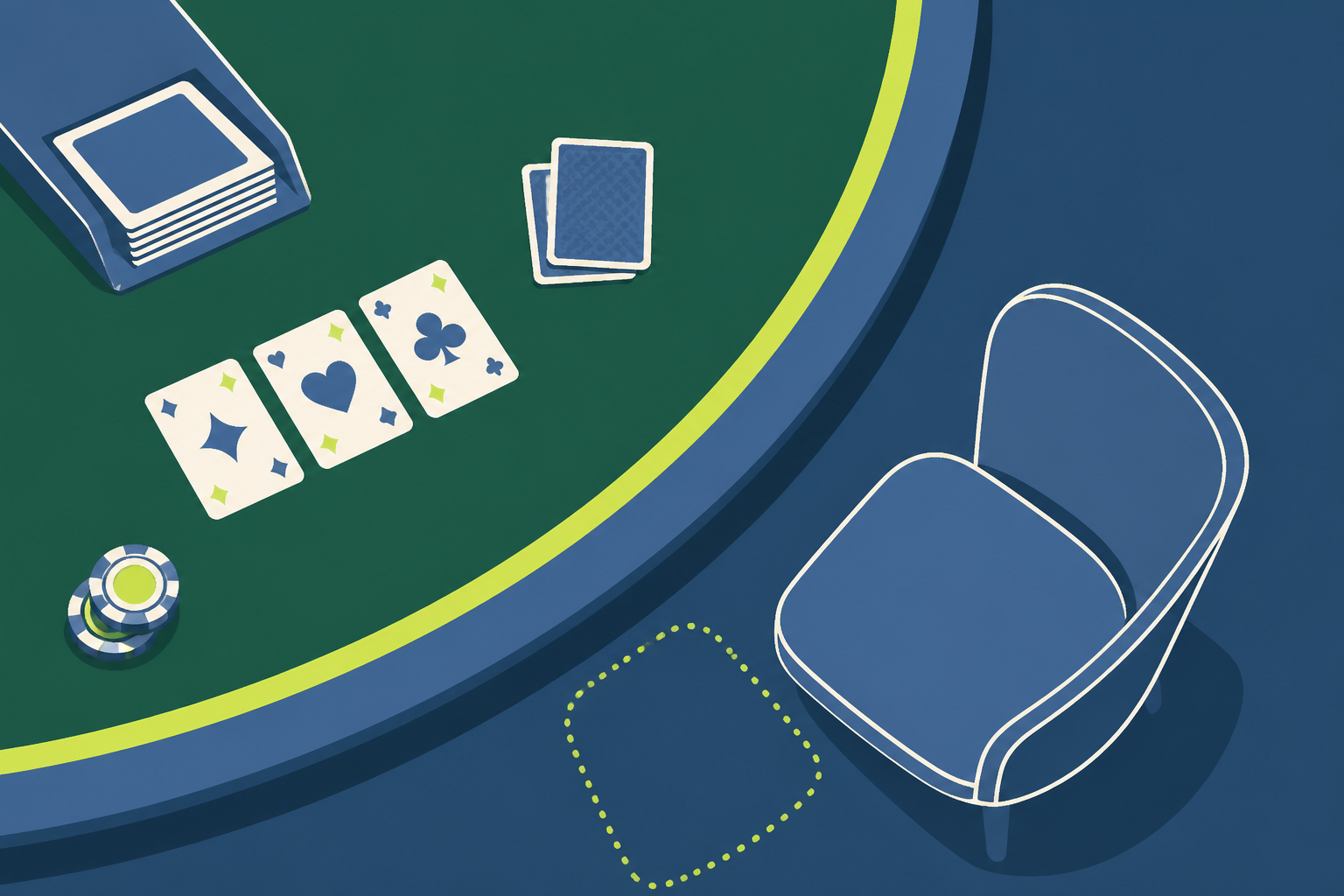 Stylised live table illustration from above